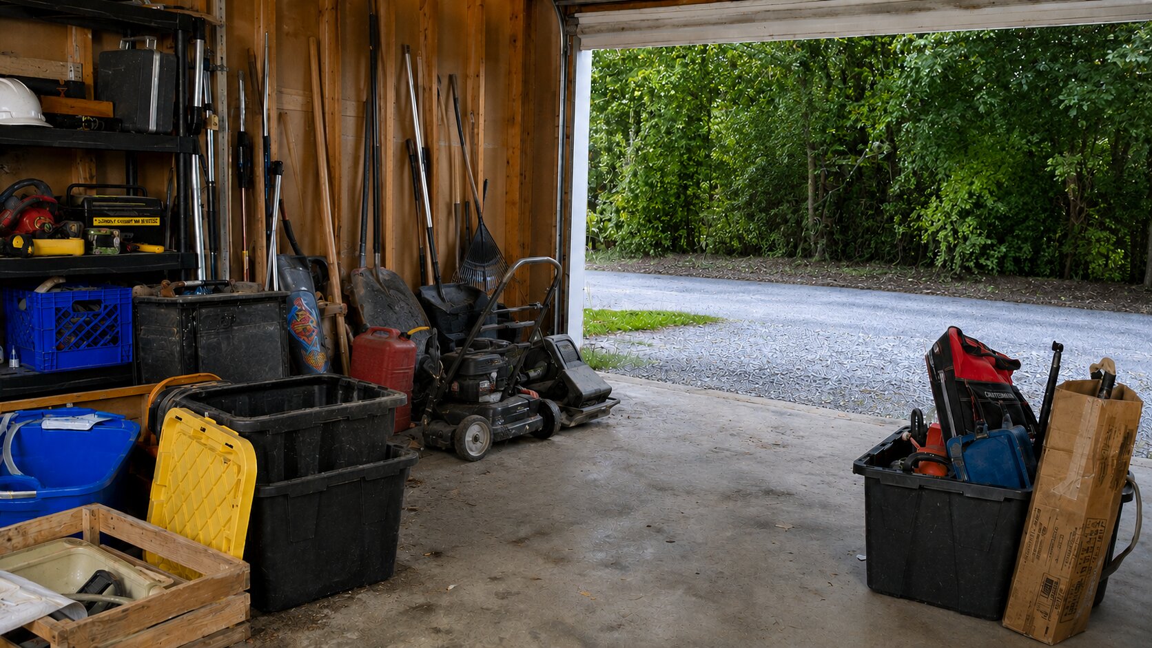 Garage Cleanout — before