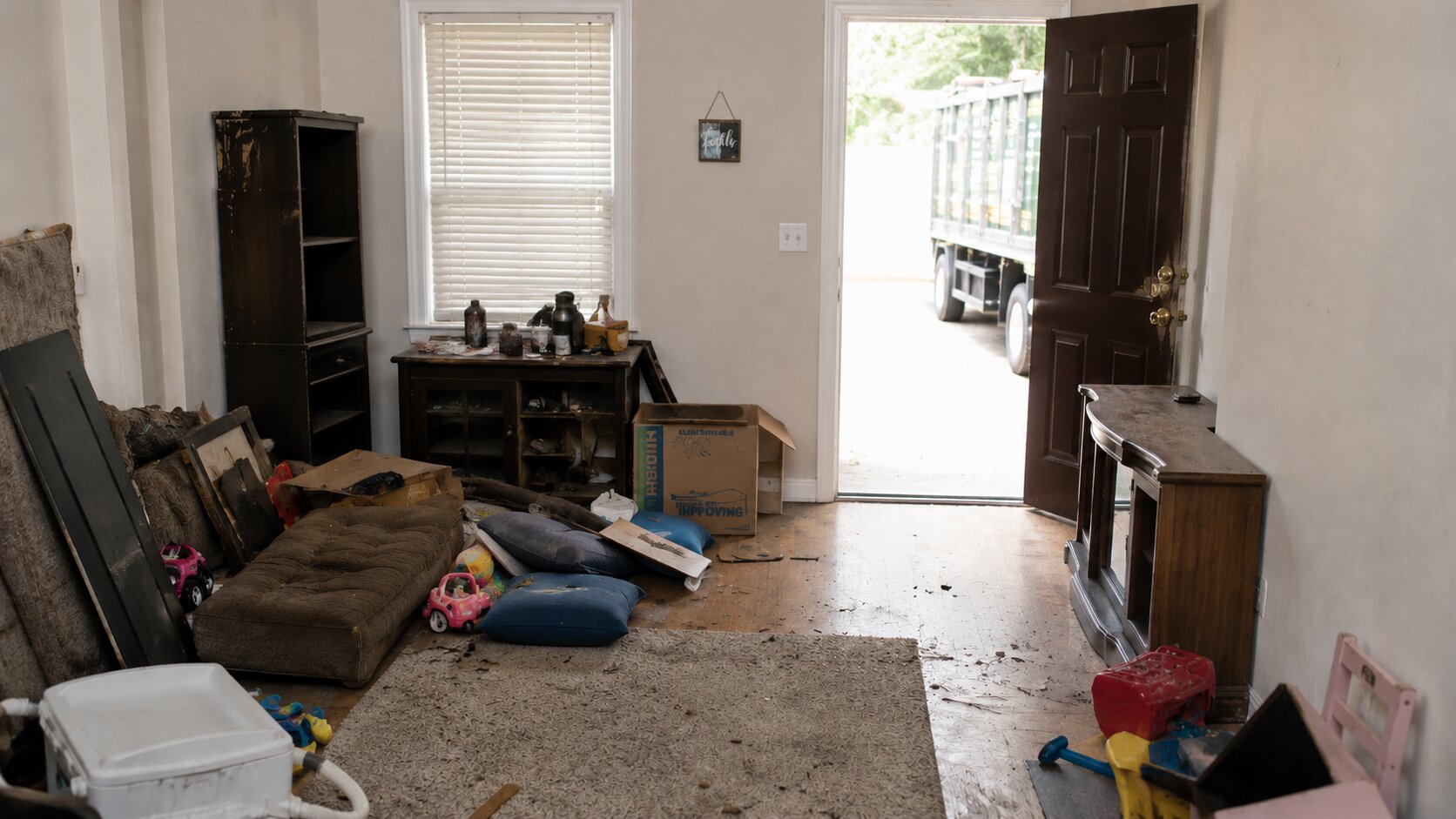Living Room Cleanout — before