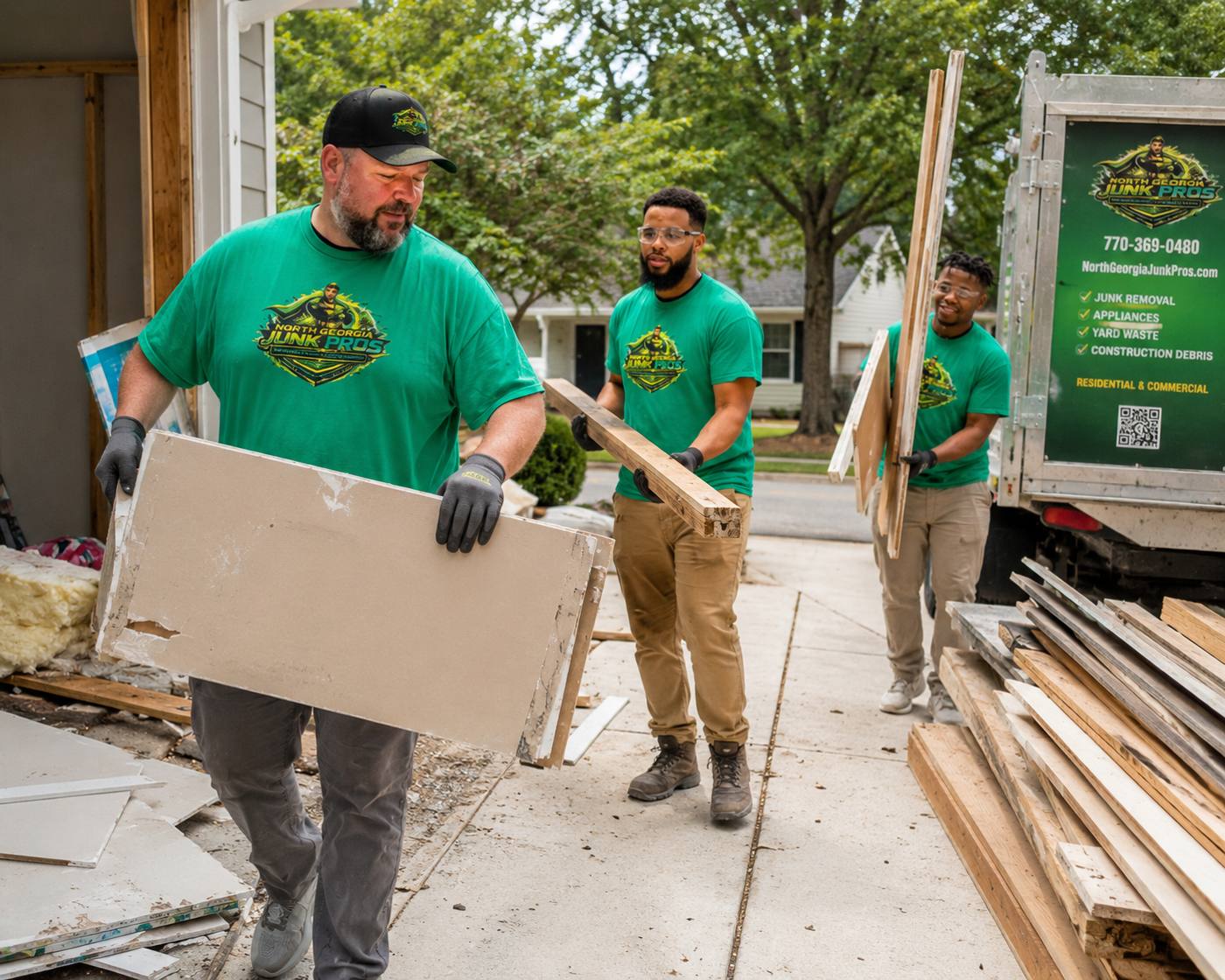 North Georgia Junk Pros crew at work